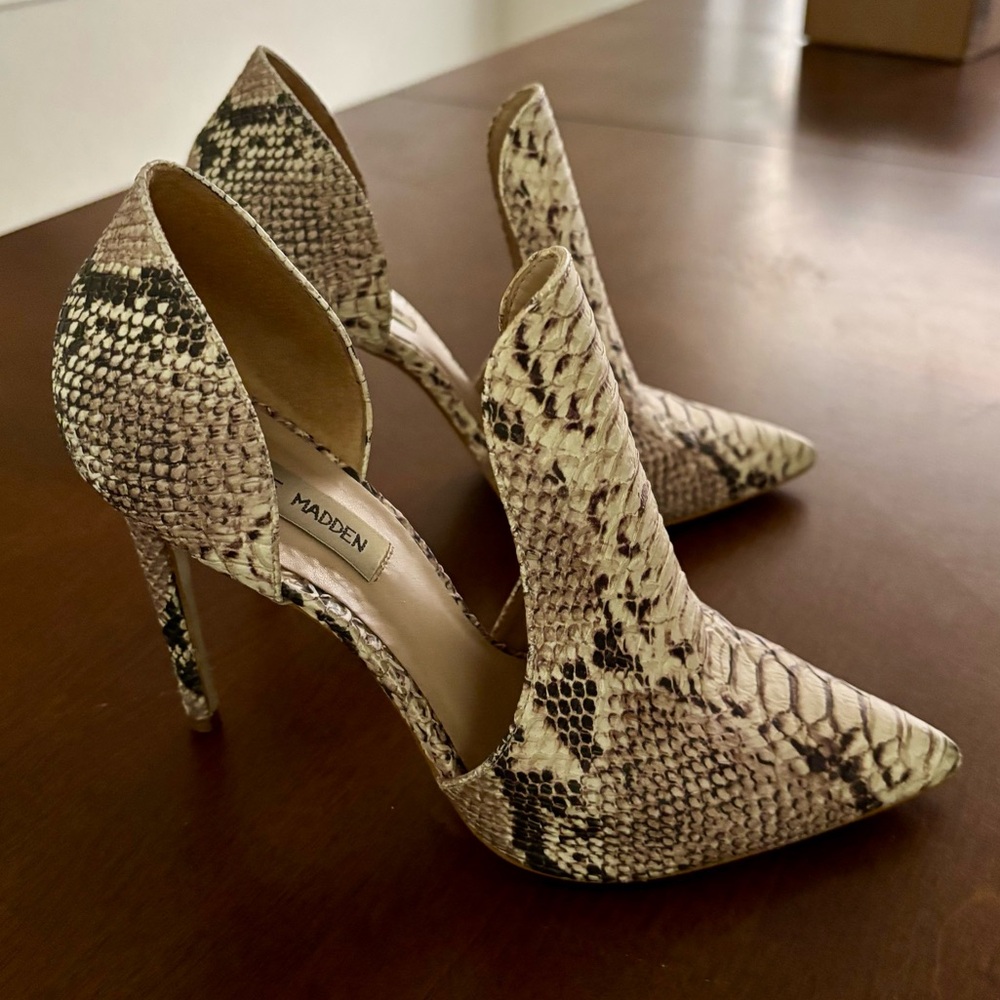 Snakeskin Stiletto Heels